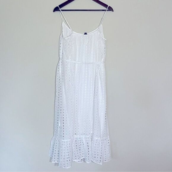J Crew NWT Oval Eyelet Midi Dress Size Small in White - Picture 13 of 16